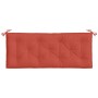 Cojín para banco de jardín tela rojo melange 120x50x7 cm de , Cojines para sillas y sofás - Ref: Foro24-4002548, Precio: 35,6...