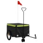 Remolque para bicicleta hierro negro y verde 45 kg de , Remolques para bicicletas - Ref: Foro24-94116, Precio: 121,38 €, Desc...