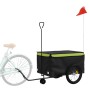 Remolque para bicicleta hierro negro y verde 45 kg de , Remolques para bicicletas - Ref: Foro24-94116, Precio: 121,38 €, Desc...