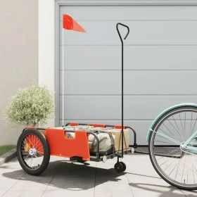 Remolque para bicicletas tela Oxford y hierro naranja y negro by , Bicycle trailers - Ref: Foro24-94194, Price: 101,18 €, Dis...