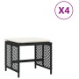 Taburetes de jardín con cojines 4 uds ratán PE negro 41x41x36cm de , Otomanas de exterior - Ref: Foro24-365048, Precio: 97,54...