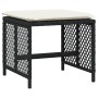 Taburetes de jardín con cojines 4 uds ratán PE negro 41x41x36cm de , Otomanas de exterior - Ref: Foro24-365048, Precio: 97,54...
