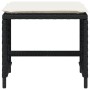 Taburetes de jardín con cojines 4 uds ratán PE negro 41x41x36cm de , Otomanas de exterior - Ref: Foro24-365048, Precio: 97,54...