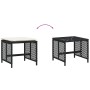 Taburetes de jardín con cojines 4 uds ratán PE negro 41x41x36cm de , Otomanas de exterior - Ref: Foro24-365048, Precio: 97,54...