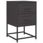 Mesita de noche acero negra 36x39x60,5 cm de , Mesitas de noche - Ref: Foro24-846458, Precio: 68,92 €, Descuento: %