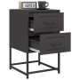 Mesita de noche acero negra 36x39x60,5 cm de , Mesitas de noche - Ref: Foro24-846458, Precio: 68,92 €, Descuento: %