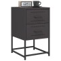 Mesita de noche acero negra 36x39x60,5 cm de , Mesitas de noche - Ref: Foro24-846458, Precio: 68,92 €, Descuento: %