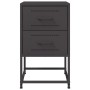 Mesita de noche acero negra 36x39x60,5 cm de , Mesitas de noche - Ref: Foro24-846458, Precio: 68,92 €, Descuento: %
