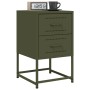 Mesita de noche acero verde oliva 36x39x60,5 cm de , Mesitas de noche - Ref: Foro24-846466, Precio: 71,80 €, Descuento: %