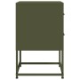 Mesita de noche acero verde oliva 36x39x60,5 cm de , Mesitas de noche - Ref: Foro24-846466, Precio: 71,80 €, Descuento: %
