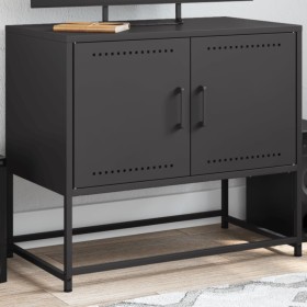 Mueble para TV de acero negro 68,5x39x60,5 cm de , Muebles TV - Ref: Foro24-846470, Precio: 55,13 €, Descuento: %