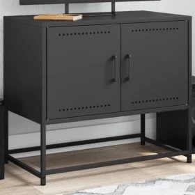 Mueble para TV de acero negro 68,5x39x60,5 cm de , Muebles TV - Ref: Foro24-846470, Precio: 54,76 €, Descuento: %