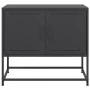 Mueble para TV de acero negro 68,5x39x60,5 cm de , Muebles TV - Ref: Foro24-846470, Precio: 54,76 €, Descuento: %
