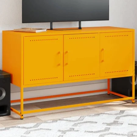 Mueble para TV de acero amarillo mostaza 100,5x39x60,5 cm de , Muebles TV - Ref: Foro24-846479, Precio: 102,67 €, Descuento: %