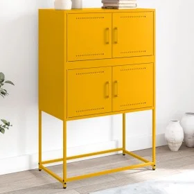 Aparador de acero amarillo mostaza 68,5x38,5x107 cm by , Sideboards - Ref: Foro24-846485, Price: 119,34 €, Discount: %