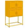 Aparador de acero amarillo mostaza 68,5x38,5x107 cm de , Aparadores - Ref: Foro24-846485, Precio: 121,04 €, Descuento: %