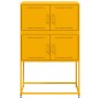 Aparador de acero amarillo mostaza 68,5x38,5x107 cm de , Aparadores - Ref: Foro24-846485, Precio: 121,04 €, Descuento: %
