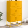 Aparador de acero amarillo mostaza 68,5x38,5x123,5 cm de , Aparadores - Ref: Foro24-846491, Precio: 112,24 €, Descuento: %