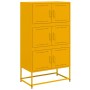 Aparador de acero amarillo mostaza 68,5x38,5x123,5 cm de , Aparadores - Ref: Foro24-846491, Precio: 112,24 €, Descuento: %
