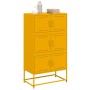 Aparador de acero amarillo mostaza 68,5x38,5x123,5 cm de , Aparadores - Ref: Foro24-846491, Precio: 112,24 €, Descuento: %