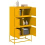 Aparador de acero amarillo mostaza 68,5x38,5x123,5 cm de , Aparadores - Ref: Foro24-846491, Precio: 112,24 €, Descuento: %
