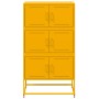 Aparador de acero amarillo mostaza 68,5x38,5x123,5 cm de , Aparadores - Ref: Foro24-846491, Precio: 112,24 €, Descuento: %