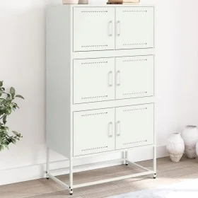 Aparador de acero blanco 68,5x38,5x123,5 cm by , Sideboards - Ref: Foro24-846493, Price: 150,22 €, Discount: %