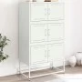 Aparador de acero blanco 68,5x38,5x123,5 cm de , Aparadores - Ref: Foro24-846493, Precio: 150,22 €, Descuento: %