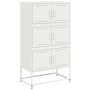 Aparador de acero blanco 68,5x38,5x123,5 cm de , Aparadores - Ref: Foro24-846493, Precio: 152,21 €, Descuento: %