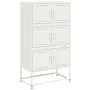 Aparador de acero blanco 68,5x38,5x123,5 cm de , Aparadores - Ref: Foro24-846493, Precio: 150,22 €, Descuento: %