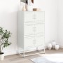 Aparador de acero blanco 68,5x38,5x123,5 cm de , Aparadores - Ref: Foro24-846493, Precio: 152,21 €, Descuento: %