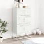 Aparador de acero blanco 68,5x38,5x123,5 cm de , Aparadores - Ref: Foro24-846493, Precio: 150,22 €, Descuento: %