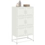 Aparador de acero blanco 68,5x38,5x123,5 cm de , Aparadores - Ref: Foro24-846493, Precio: 152,21 €, Descuento: %