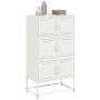 Aparador de acero blanco 68,5x38,5x123,5 cm de , Aparadores - Ref: Foro24-846493, Precio: 150,22 €, Descuento: %