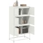 Aparador de acero blanco 68,5x38,5x123,5 cm de , Aparadores - Ref: Foro24-846493, Precio: 152,21 €, Descuento: %