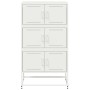 Aparador de acero blanco 68,5x38,5x123,5 cm de , Aparadores - Ref: Foro24-846493, Precio: 152,21 €, Descuento: %