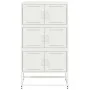 Aparador de acero blanco 68,5x38,5x123,5 cm de , Aparadores - Ref: Foro24-846493, Precio: 150,22 €, Descuento: %
