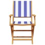 Sillas jardín reclinables 8 uds madera maciza tela azul blanco de , Sillas de jardín - Ref: Foro24-3214591, Precio: 400,47 €,...