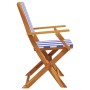 Sillas jardín reclinables 8 uds madera maciza tela azul blanco de , Sillas de jardín - Ref: Foro24-3214591, Precio: 400,47 €,...