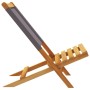 Sillas de jardín plegables 6 uds madera maciza y tela antracita de , Sillas de jardín - Ref: Foro24-3214641, Precio: 320,71 €...