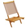 Sillas de jardín plegables 4 uds madera maciza y tela taupe de , Sillas de jardín - Ref: Foro24-3214643, Precio: 210,75 €, De...