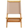 Sillas de jardín plegables 4 uds madera maciza y tela taupe de , Sillas de jardín - Ref: Foro24-3214643, Precio: 210,75 €, De...