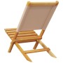 Sillas de jardín plegables 4 uds madera maciza y tela taupe de , Sillas de jardín - Ref: Foro24-3214643, Precio: 210,75 €, De...