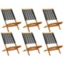 Sillas de jardín reclinables 6 uds madera maciza acacia negro de , Sillas de jardín - Ref: Foro24-3214629, Precio: 319,56 €, ...