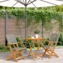 Juego de bistro de 3 piezas ratán PE y madera maciza gris de , Conjuntos de jardín - Ref: Foro24-3281851, Precio: 196,09 €, D...
