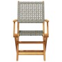 Juego de bistro de 3 piezas ratán PE y madera maciza gris de , Conjuntos de jardín - Ref: Foro24-3281851, Precio: 196,09 €, D...