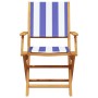 Juego de bistro de 3 piezas tela y madera maciza azul y blanco de , Conjuntos de jardín - Ref: Foro24-3281885, Precio: 179,73...