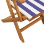 Juego de bistro de 3 piezas tela y madera maciza azul y blanco de , Conjuntos de jardín - Ref: Foro24-3281885, Precio: 179,73...