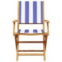 Juego de bistro de 3 piezas tela y madera maciza azul y blanco de , Conjuntos de jardín - Ref: Foro24-3281813, Precio: 165,32...