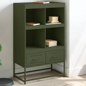 Aparador de acero verde oliva 68x39x111,5 cm by , Sideboards - Ref: Foro24-846606, Price: 114,74 €, Discount: %